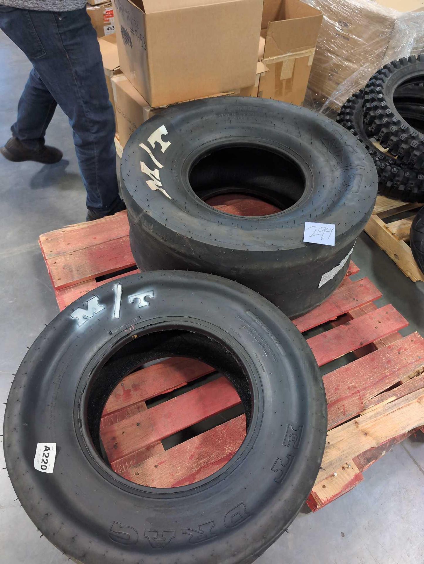 two large m/t drag racing tires - Image 9 of 9