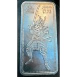 SAMURAI WARRIOR Art Bar 10 OZ SILVER BAR I GSM