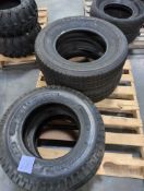 2 power King lowboy tires and two large Michelin tires