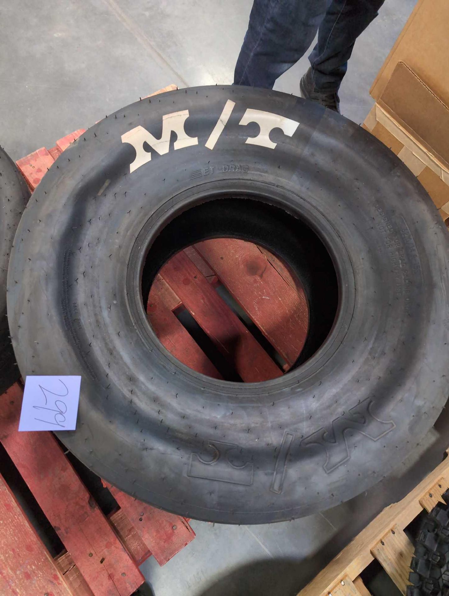 two large m/t drag racing tires - Image 2 of 9