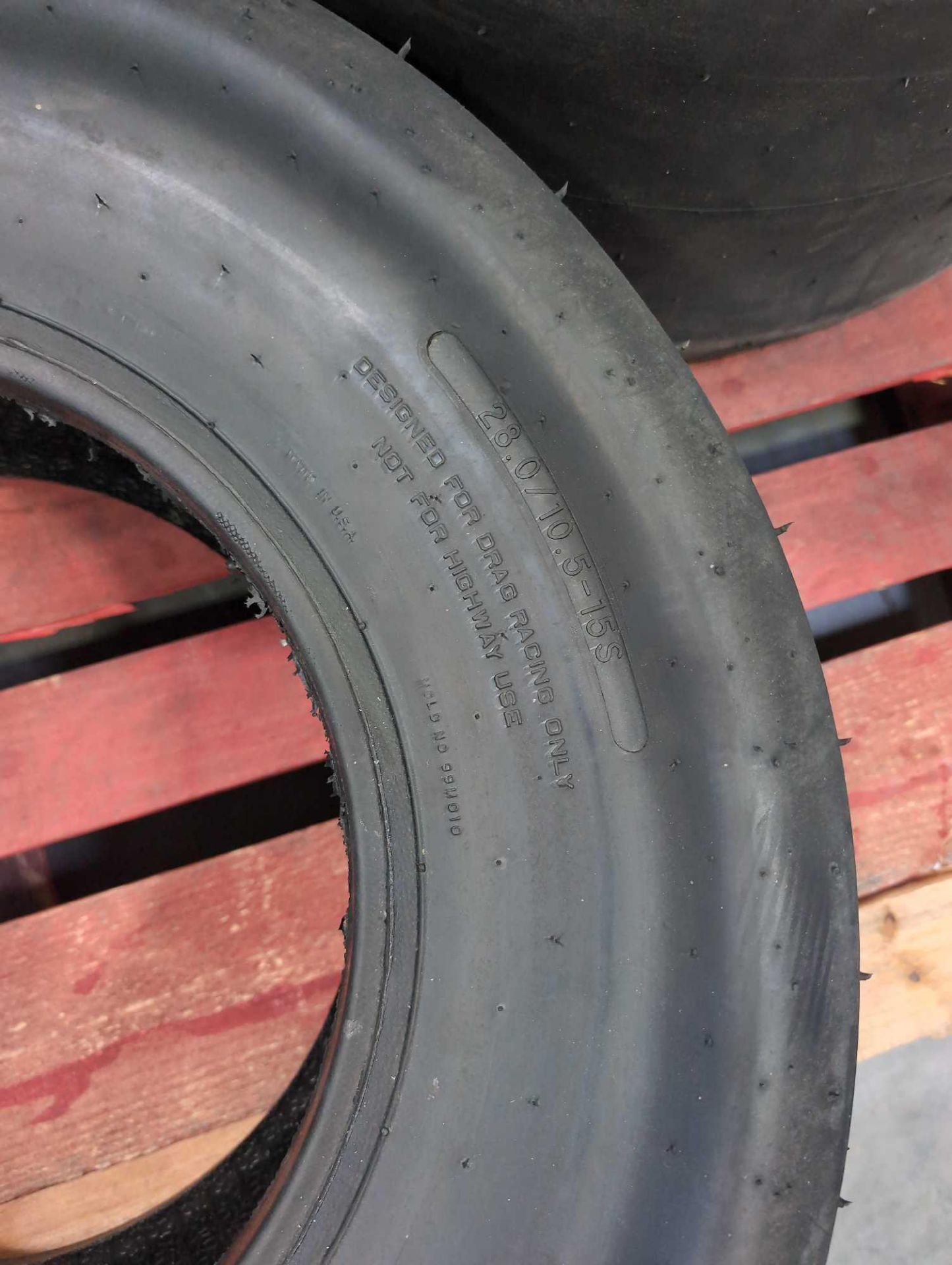 two large m/t drag racing tires - Image 8 of 9