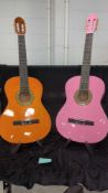 2 Classic Guitars with stand and gig bag