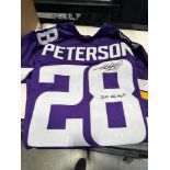 *Adrian Peterson 2012 NFL MVP signed jersey JSA Authenticated