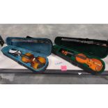 *2 Violins 4/4 with Cases