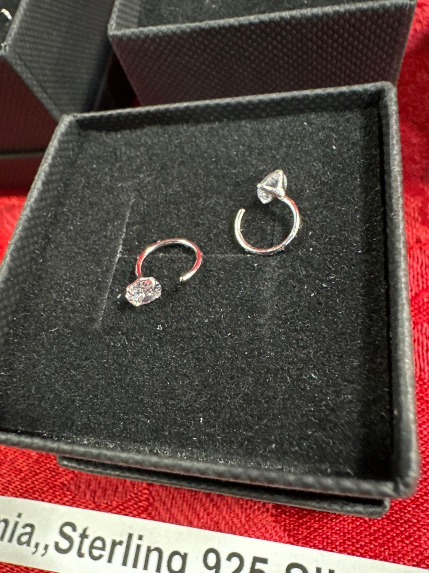 *7 Zerconia Sterling 925 Silver Stud Earrings - Image 2 of 3