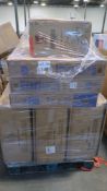 pallet of multiple insignia fire TVs magpie accent chairs multiple units and other items