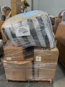 pallet of middle sofa pieces bean bag chair mattress and more