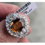 Sapphire & Diamond Ring Platinum 3.01 cts Sapphire, 1.72 cts Diamond