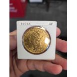 1906 XF Double Eagle $20 Gold Coin