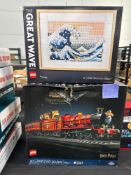 Lego Hogwarts Express collector's edition and Great Wave sets
