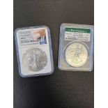 2023 Trump label Silver eagle and 2020 emergency issue silver eagle