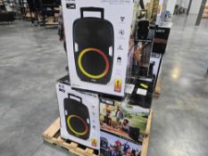 pallet of altec Lansing sound Rover 180 wireless Bluetooth party speakers