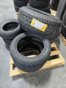pallet of full way XL tires and four echodynamic 16-in tires