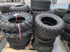 pallet of ATV and motorcycle tires