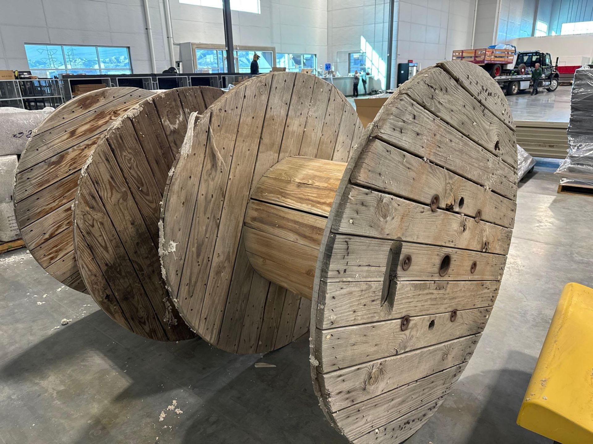 Two Large wooden cable reels - Image 5 of 5
