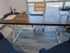 office Chair & Wood top desk