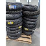 pallet of Dunlop elite in Michelin motorcycle tires