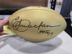 Eric Dickerson signed football inscribe Hall of Fame '99 authenticated