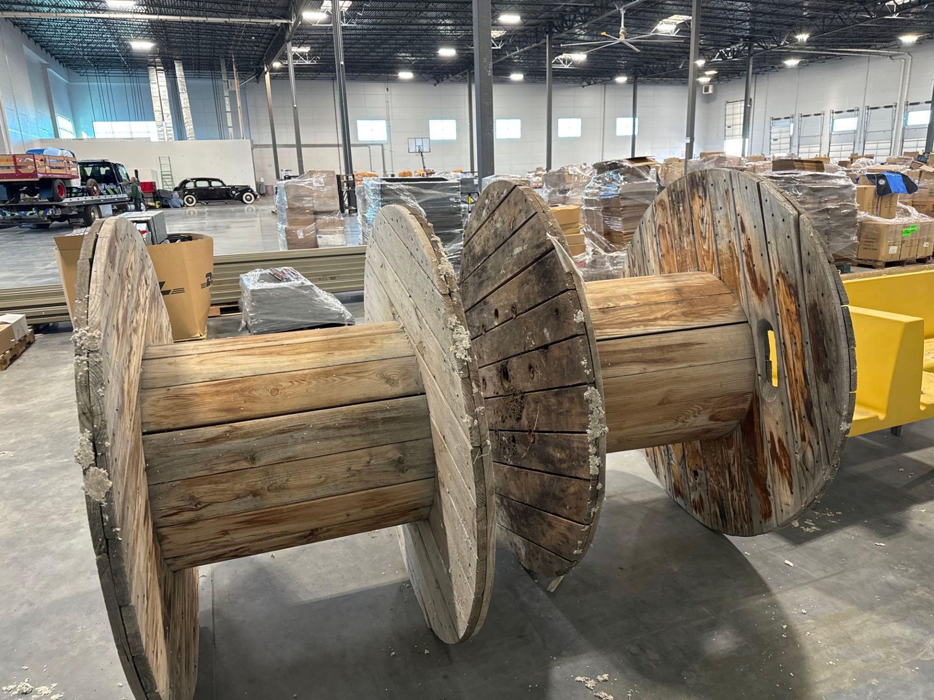 Two Large wooden cable reels - Image 4 of 5