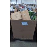 pallet of fake greenery non-stick pan home goods decor accessories and other items
