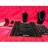 miscellaneous jewelry gold-plated necklaces sterling silver necklaces and one carat moisten night st