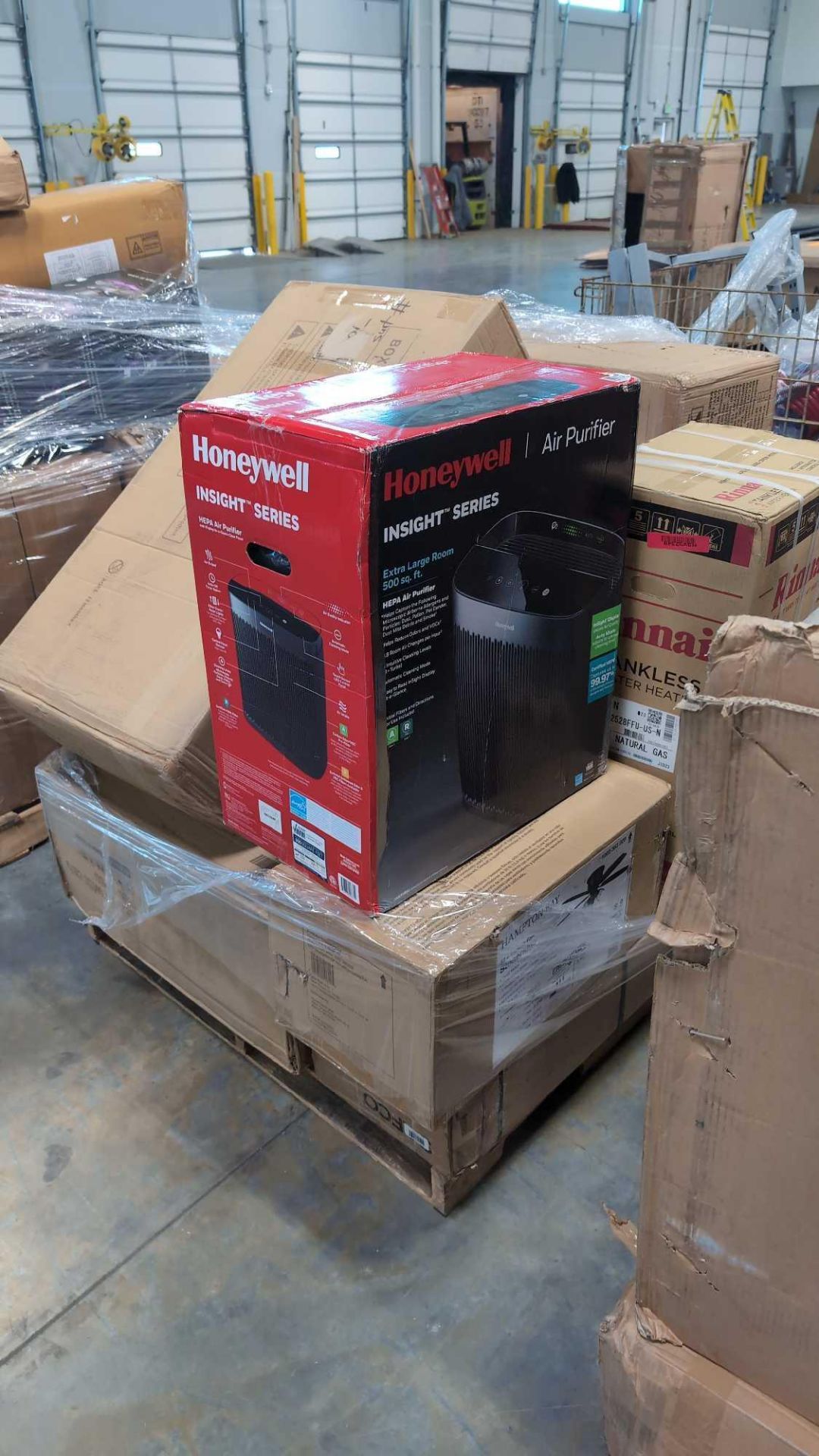 Honeywell Air purifer, Ceiling Fan, rinnai tankless water heater V75i, Pet fence pen, foam mats and - Image 4 of 13