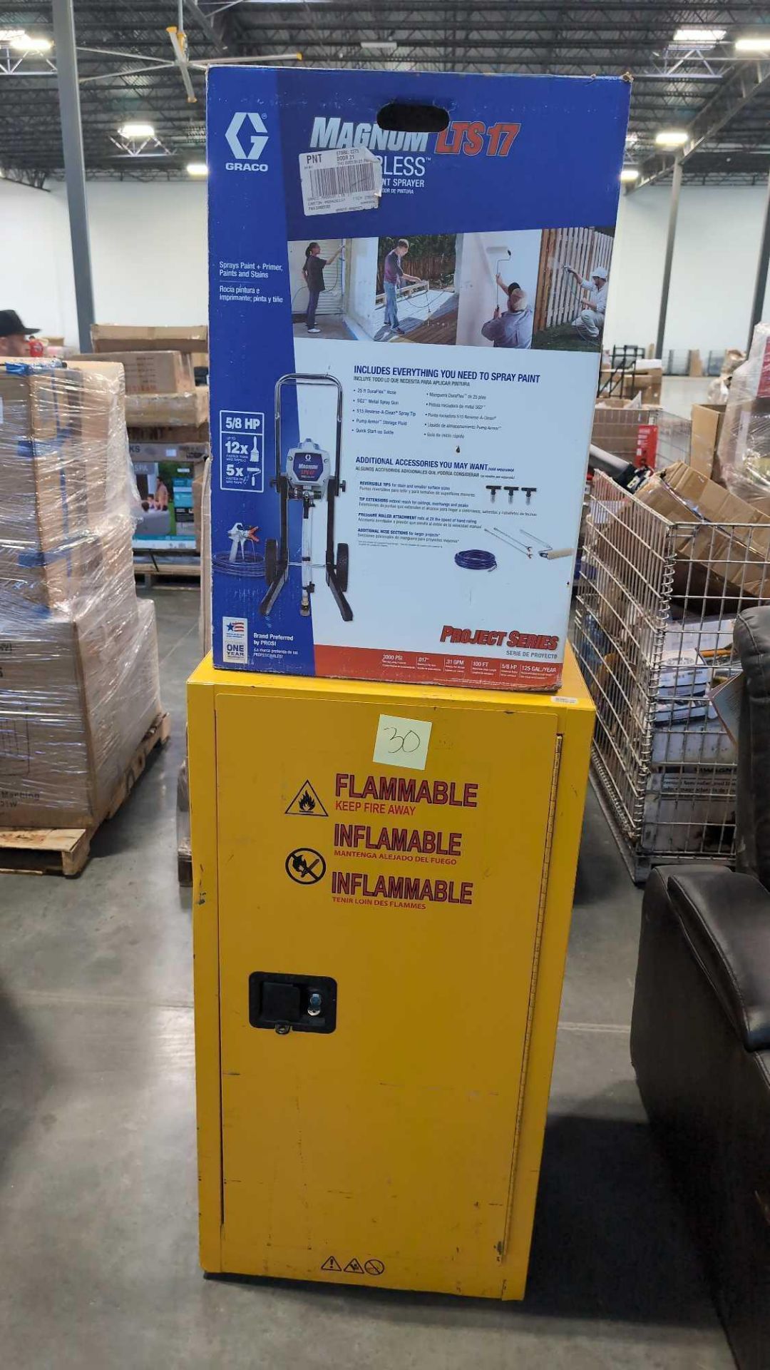 flammable cabinet in Magnum LPS 17 paint sprayer