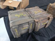 two vintage military crates