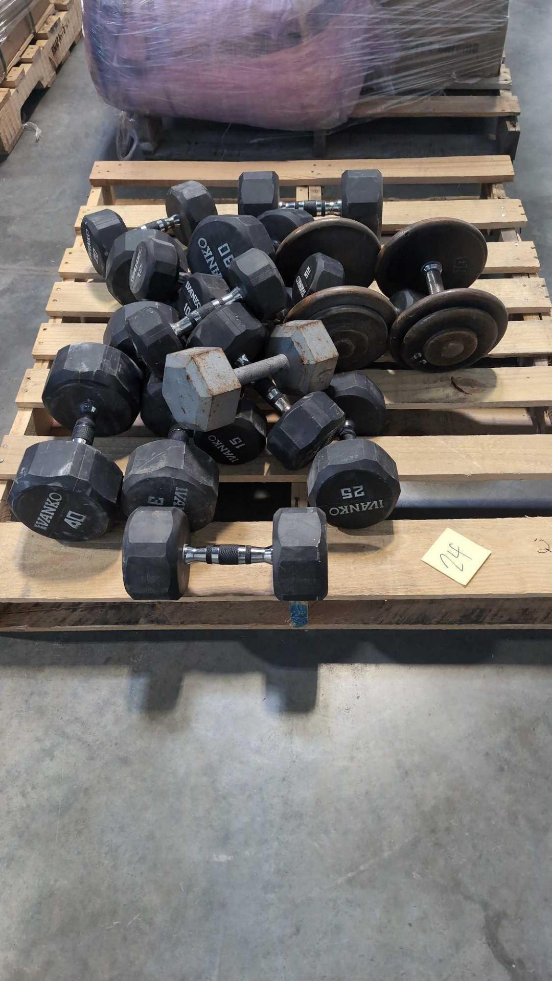 weights with rack - Image 4 of 4