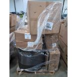 multiple boxes of Goboard washers, stool, Large plastic storage container, Rock wheels ride on car,