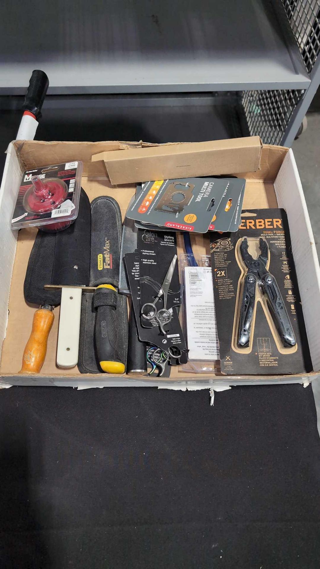 Tools: Milwaukee, Dewalt, Makita, Cable Snips, Gerber, DT5300 tester, saw horses - Image 2 of 12