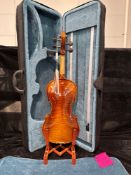 violin with case and stand and upgraded fittings