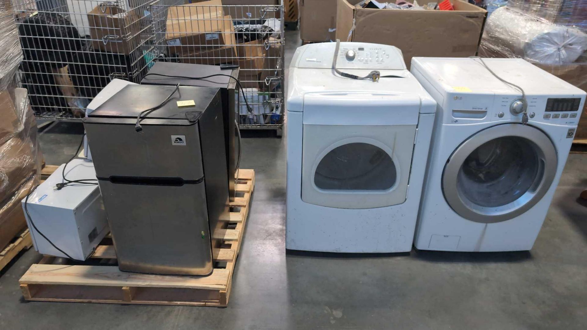 used washer and dryer, smaller fridge and other various appliances
