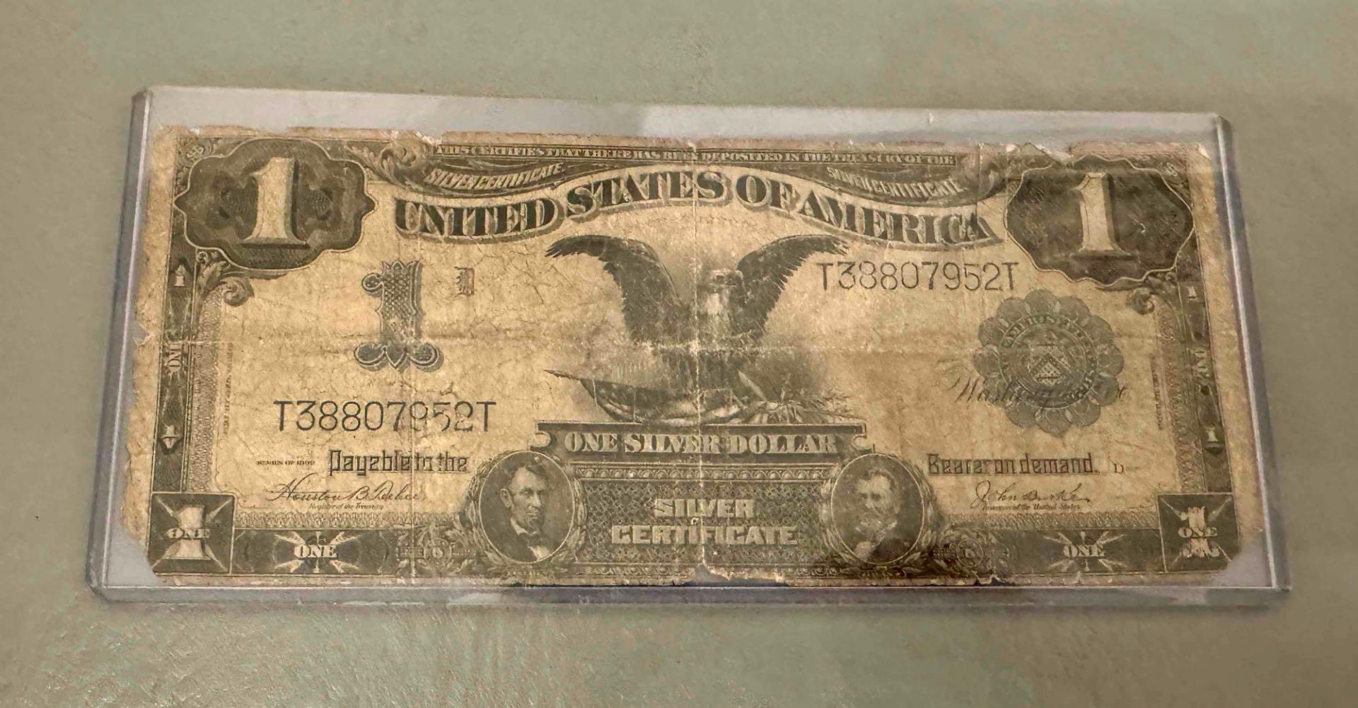 1899 Black Eagle Silver Certificate & $1 Black Eagle Bank Note - Image 2 of 4