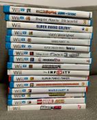 Nintendo Wii U with controllers, 18 games, Guitar hero guitar, Disney Infinity figures