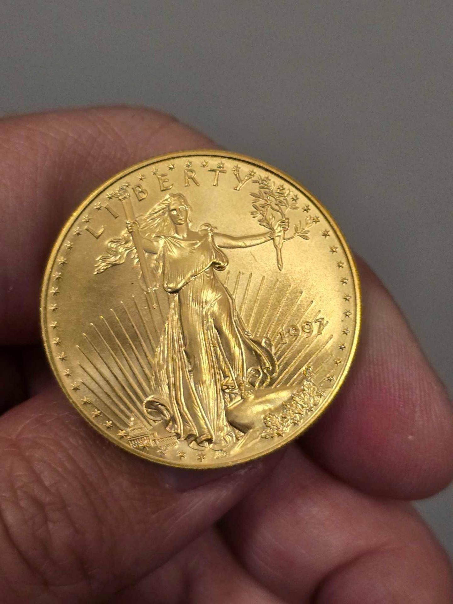 1997 1 oz gold eagle - Image 2 of 5
