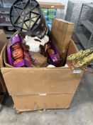 pumpkins, Play-Doh, dog, goat fuel sports energy container, the child and miscellaneous