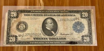 Currency: 1914 $20 San Francisco Federal Reserve Note