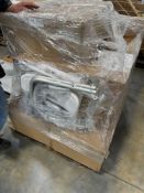 pallet of Amazon items and shower chairs