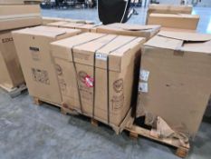pallet of kitchen cabinets and other items