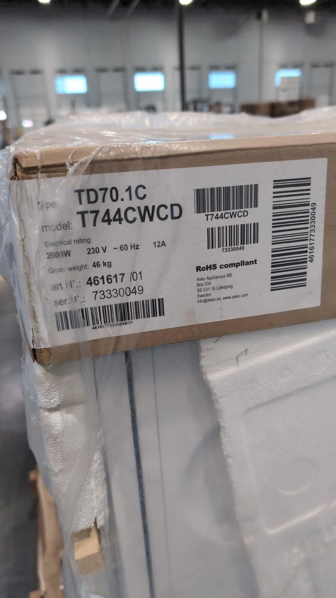 Asko T744CWCD Dryer - Image 2 of 3