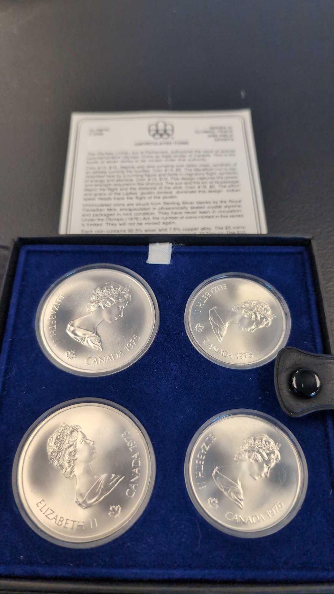 1976 Olympics 4 Coins Set Silver Coins 4.32 ounces - Image 3 of 4