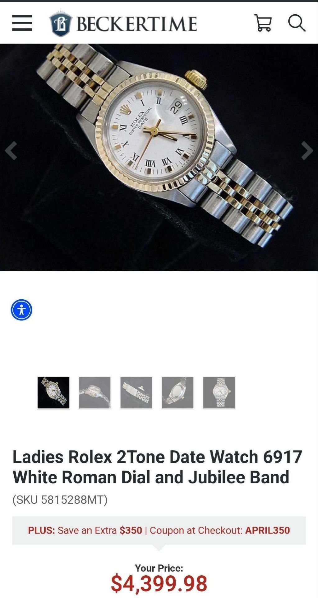 Rolex ladies datejust 6917 with box - Bild 13 aus 14