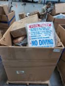Pool rules signs, Foam Flooring, stool, tent, sandwich sheets, rug and more