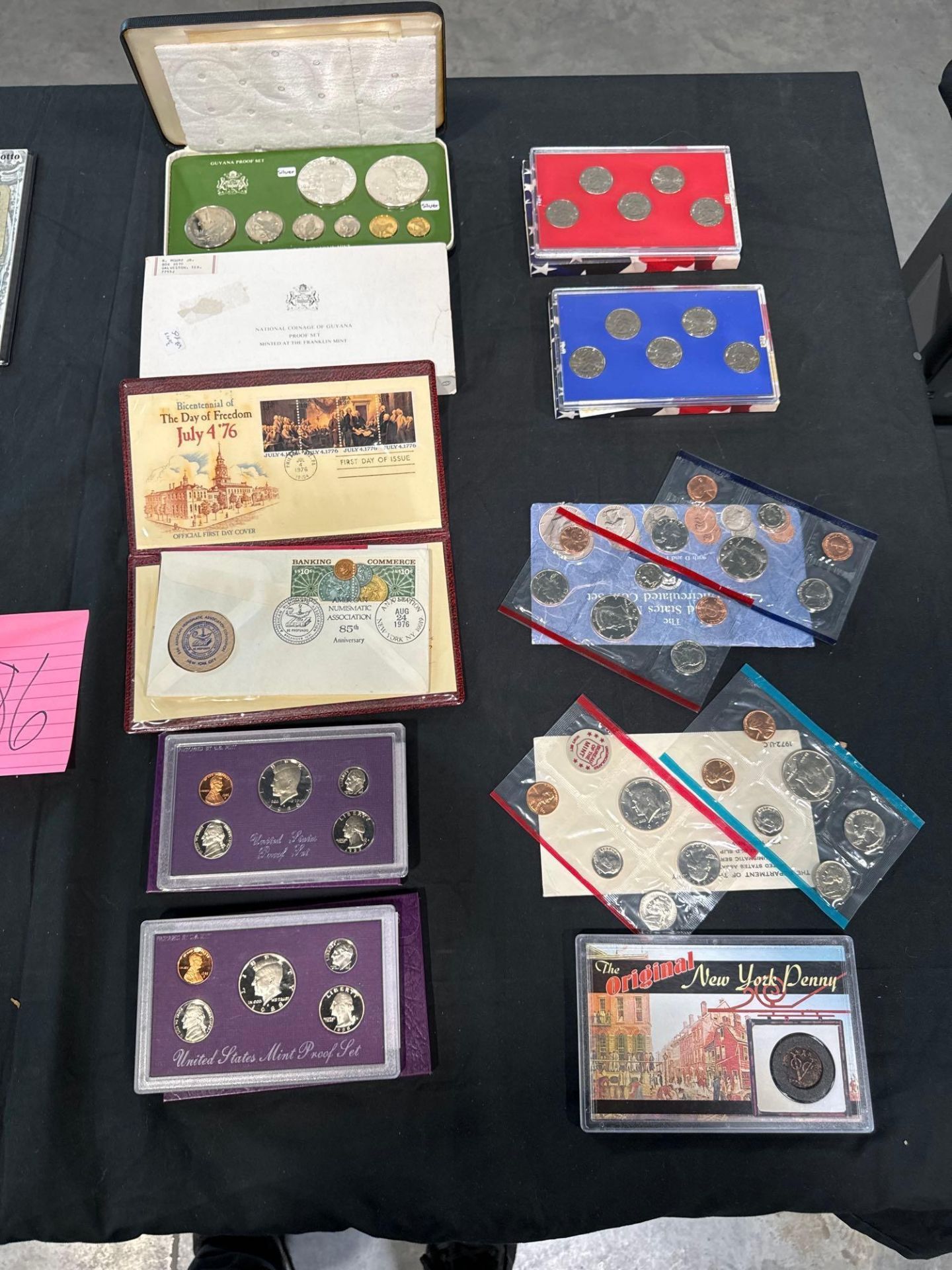 Misc coins and Currency Silver Certificate, Mercury Dimes, Pennies, Proof sets, Funny back, start no - Image 5 of 12