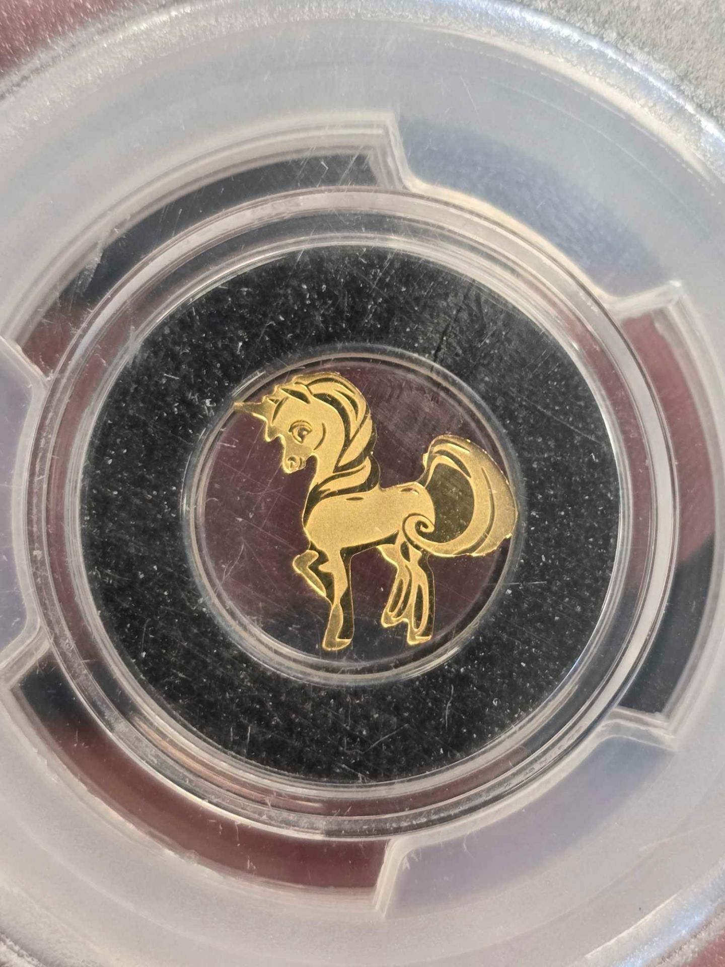 2018 Gold Palau Sweetest Unicorn Figural $1 Coin PCGS MS70 1st Day SINGLE FINEST - Image 5 of 5