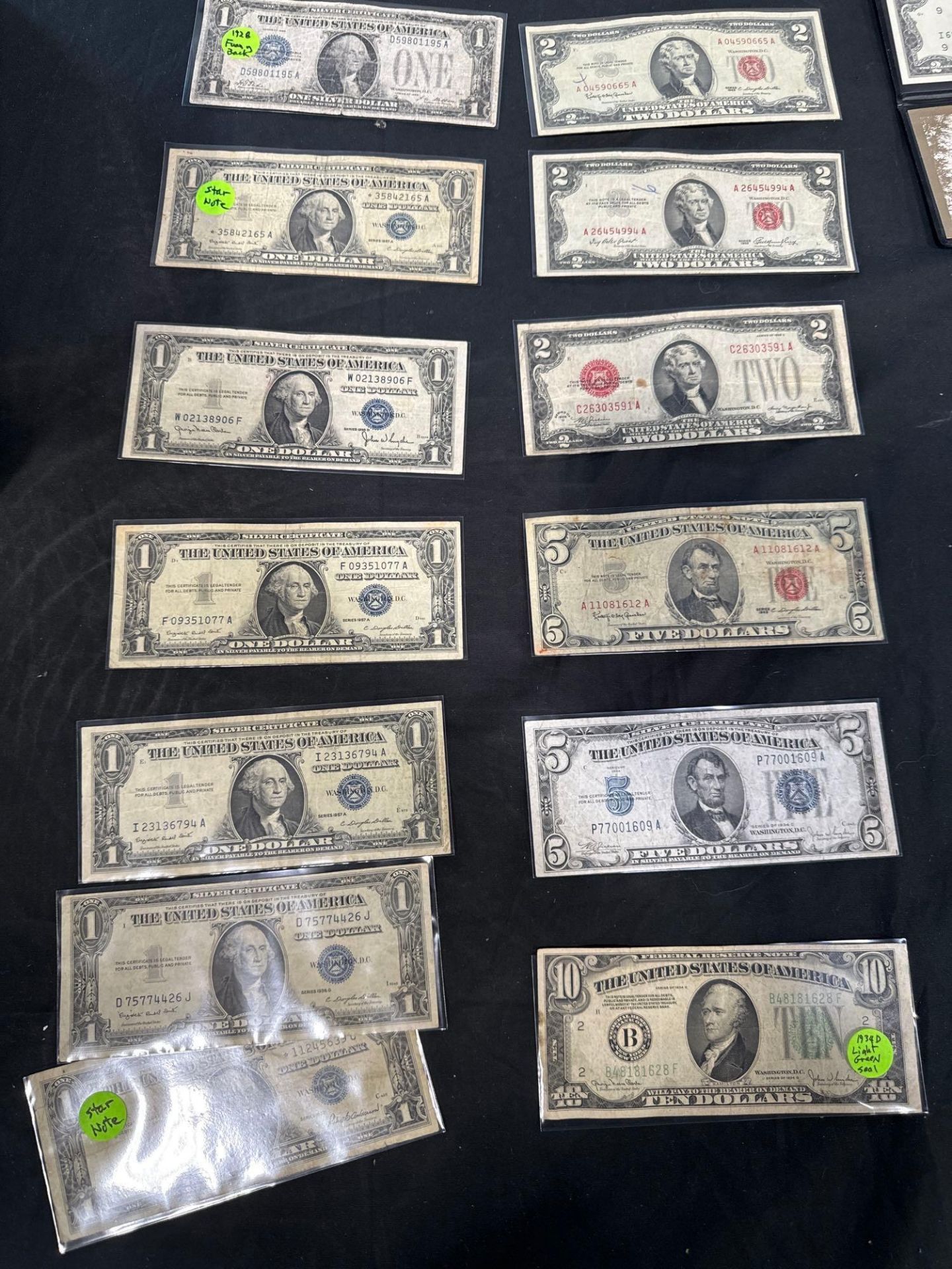 Misc coins and Currency Silver Certificate, Mercury Dimes, Pennies, Proof sets, Funny back, start no - Image 2 of 12