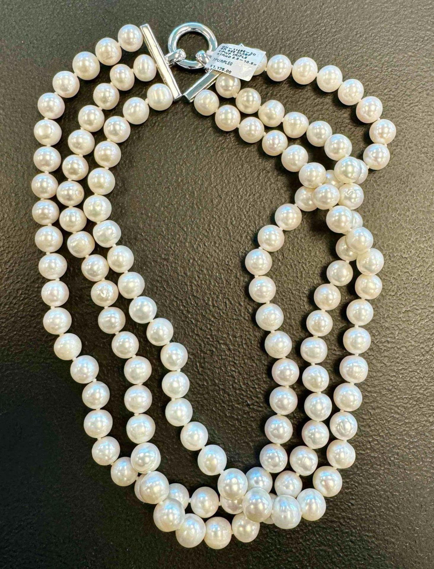3 Strand Pearl Necklaces $1200 Retail