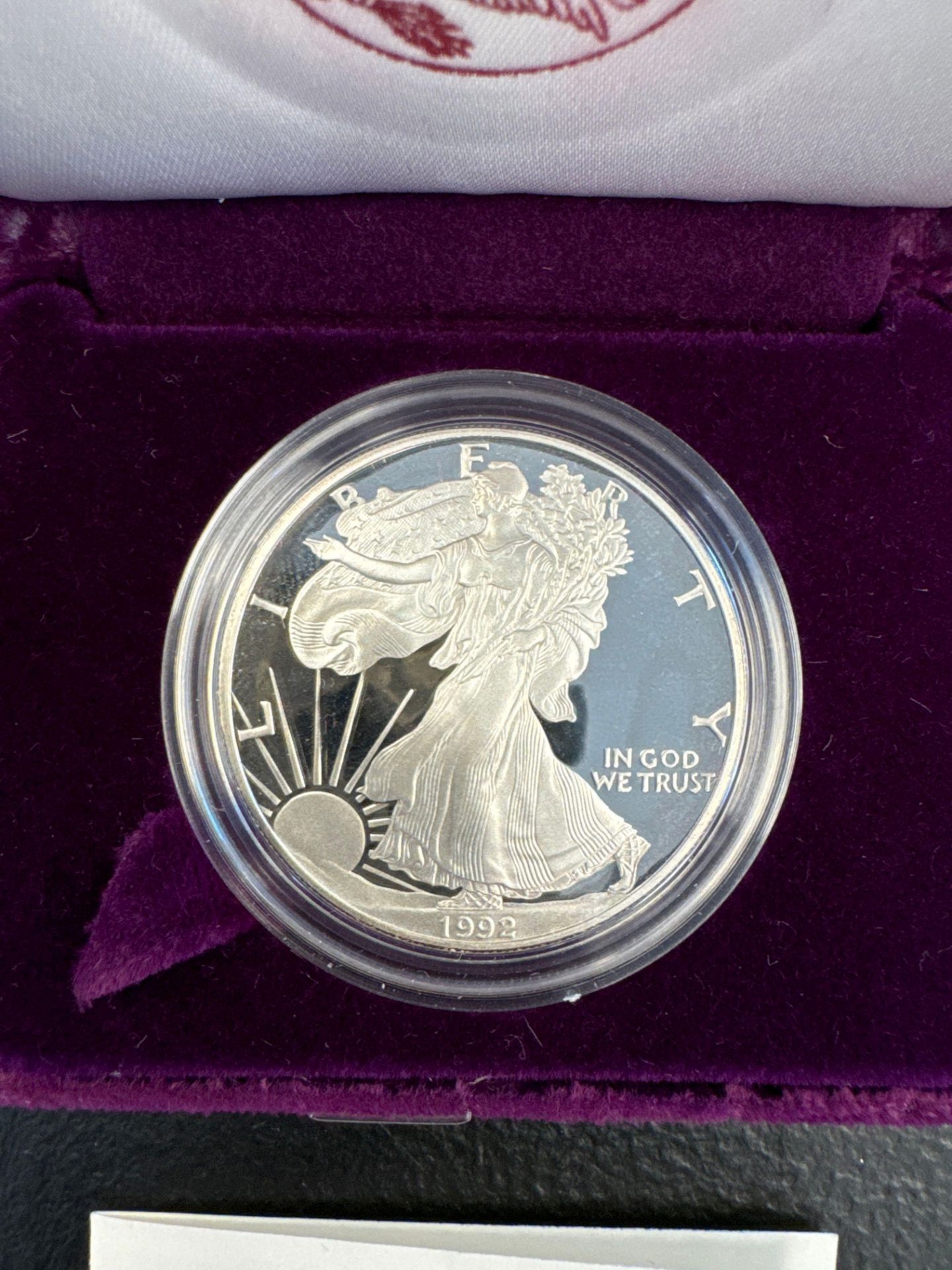 2- 1992 Proof Silver Eagles - Image 4 of 11