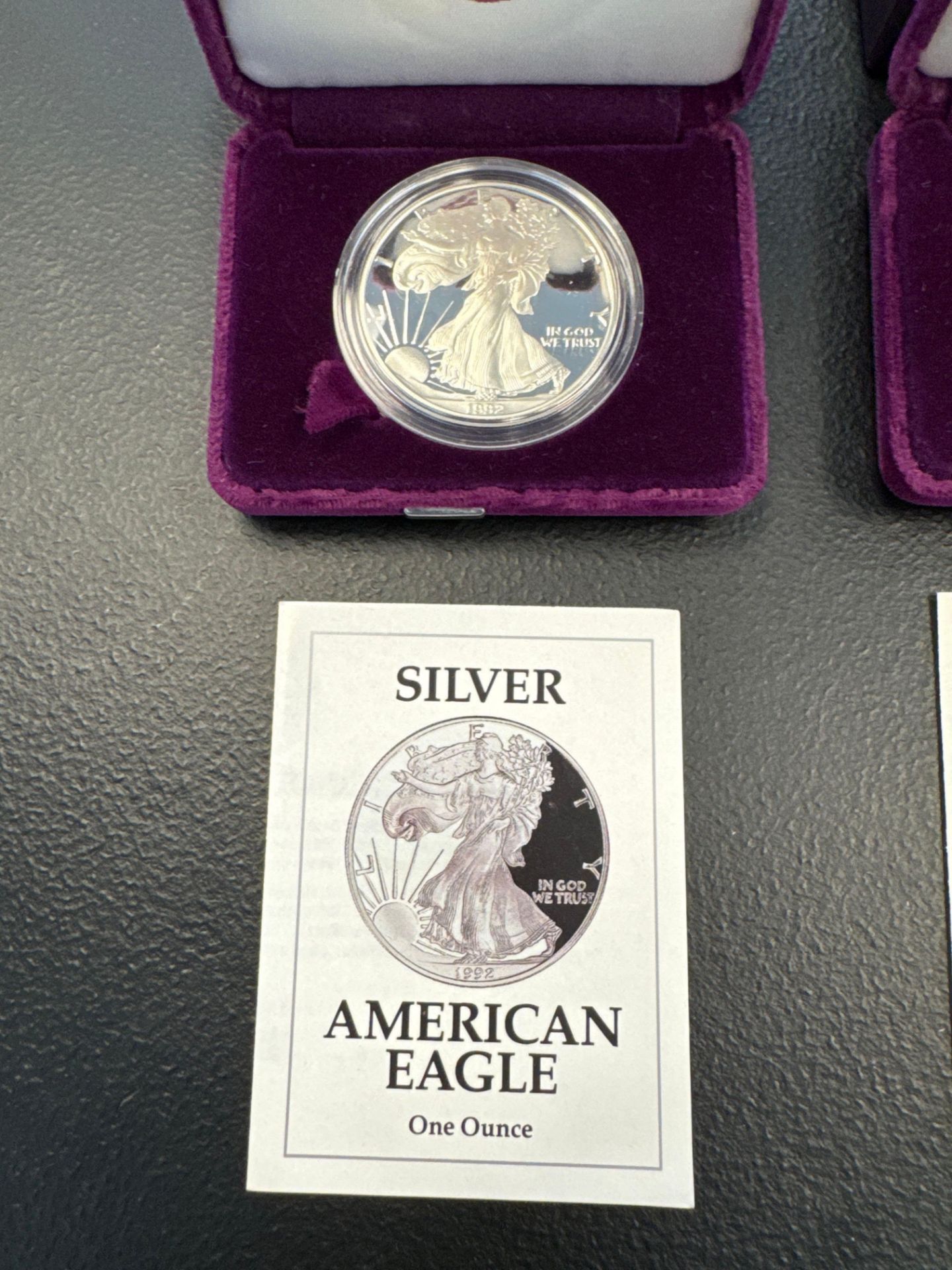 2- 1992 Proof Silver Eagles - Image 3 of 11